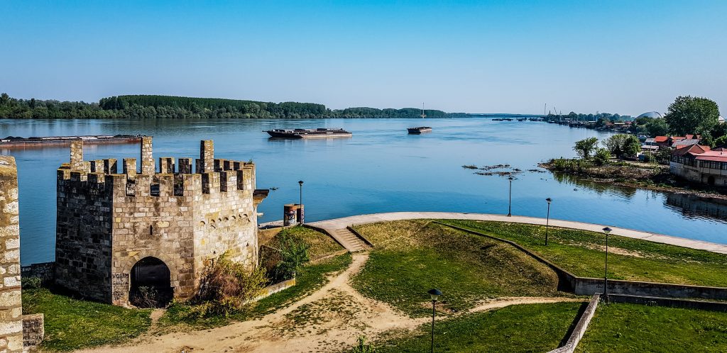 View from Belgrade Fortress over the Danube River, Belgrade, Serbia