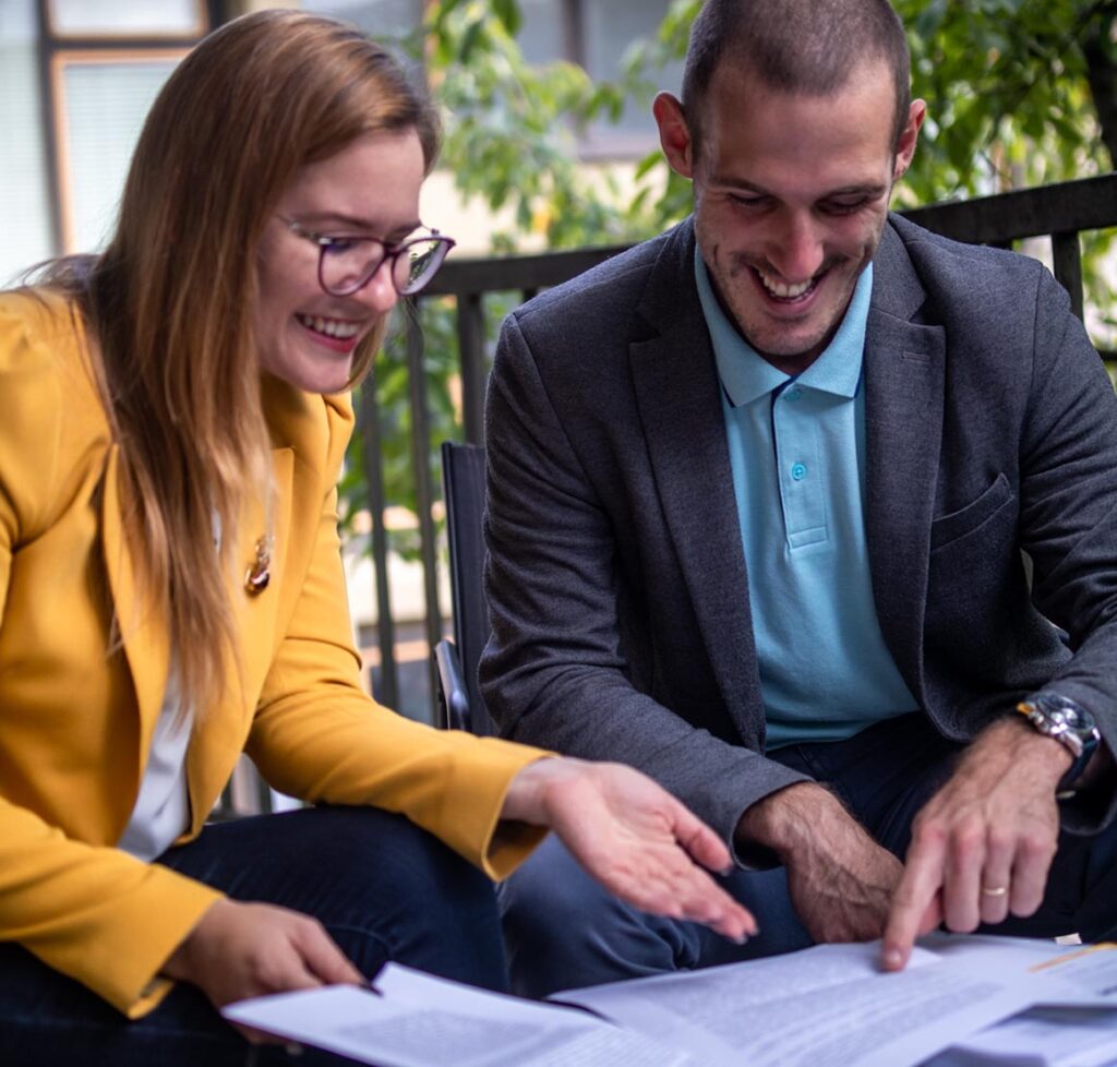 Lawyer Serbia attorneys reviewing documents together
